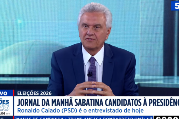 Em sabatina da Jovem Pan, Caiado acerta em dados sobre Goiás, mas erra ao citar indicadores nacionais