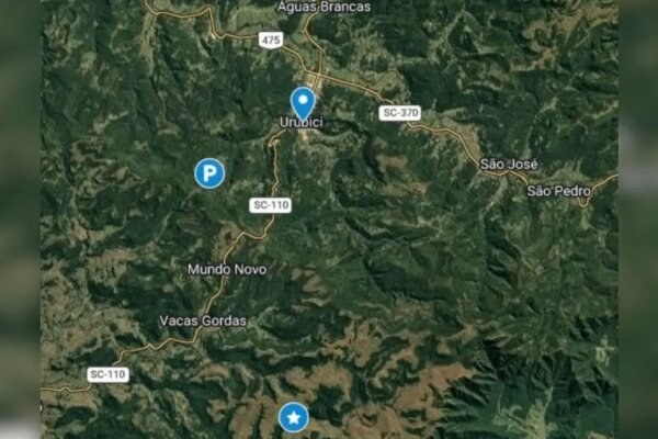 Veja local onde helicóptero emitiu último sinal antes de desaparecer em SC