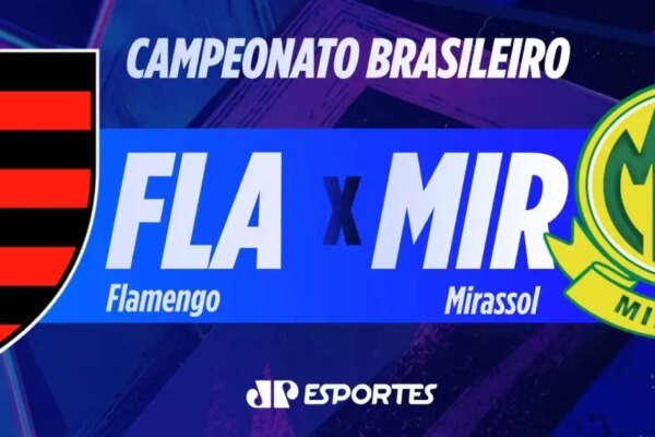 Flamengo x Mirassol: acompanhe ao vivo a transmissão da Jovem Pan