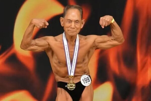 Vegetariano, japonês de 90 anos vence campeonato de fisiculturismo