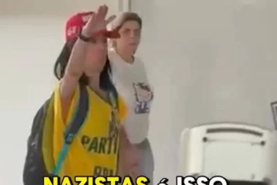 Polícia identifica mulher filmada fazendo saudação nazista após votar no RJ