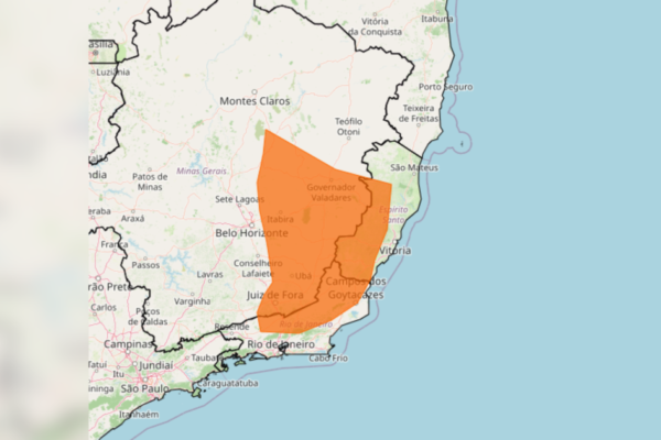 Sudeste em alerta para perigo de tempestade em áreas do RJ, MG e ES